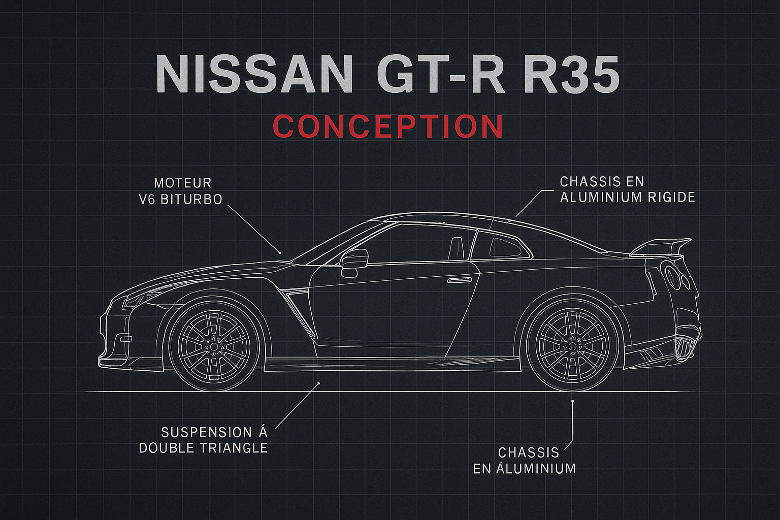 Plan technique Nissan GT-R R35